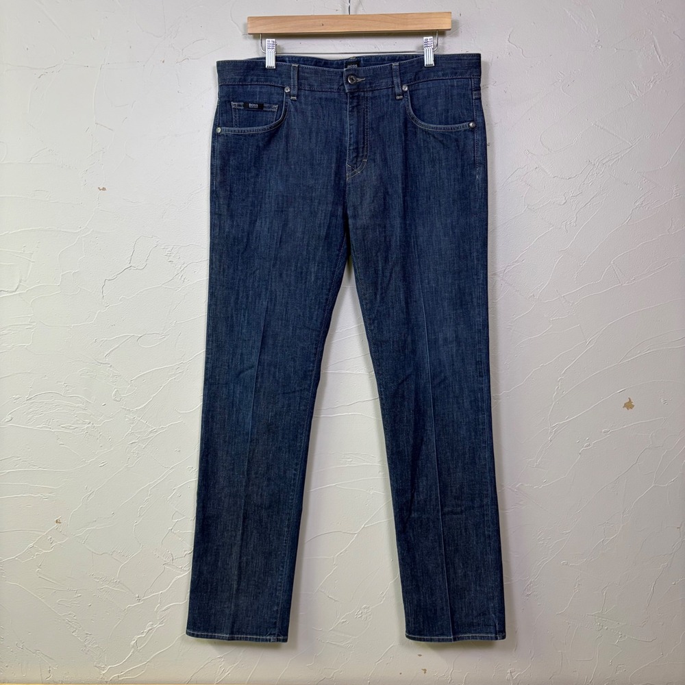 BOSS Hugo Boss Jeans Mens 36x32 Kansas Regular Fit Stretch Italian Fabric Denim